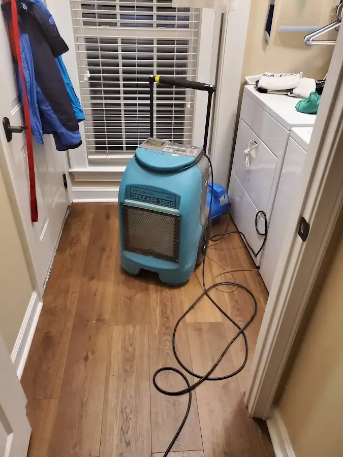 Commercial dehumidifier deployed for Flood Damage Cleanup in New Franklin