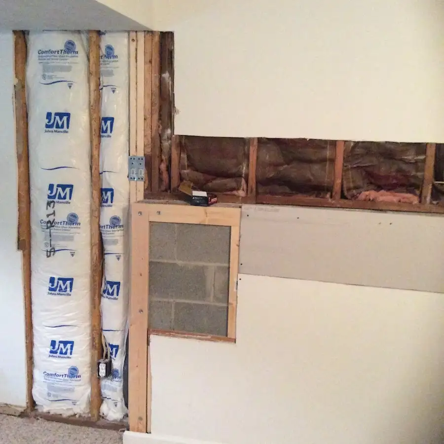 Wall insulation replacement during Contents Cleaning & Restoration in New Franklin